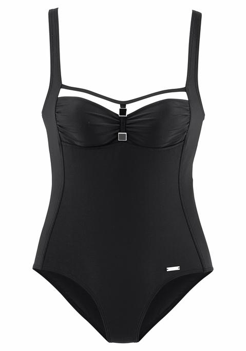 LASCANA Badeanzug Damen schwarz Gr.38 Cup D