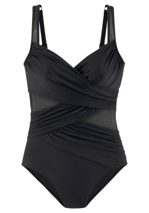 LASCANA Badeanzug Damen schwarz Gr.36 Cup B