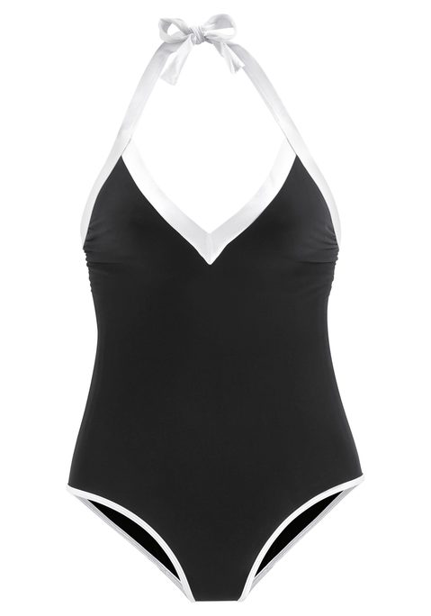 LASCANA Badeanzug Damen schwarz-weiß Gr.40