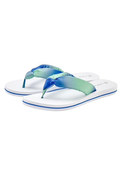 Bild: Badezehentrenner von LASCANA: Zehentrenner VEGAN von LASCANA. Besonders leicht und flexibel. Wasserabweisendes Material. Perfekt für den Strand und Pool geeignet. Obermaterial und Futter aus Textil. Decksohle und Laufsohle aus Synthetik.