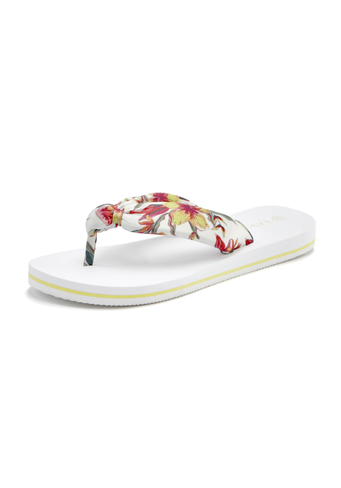 Bild: Badezehentrenner von LASCANA: Zehentrenner VEGAN von LASCANA. Besonders leicht und flexibel. Wasserabweisendes Material. Perfekt für den Strand und Pool geeignet. Obermaterial und Futter aus Textil. Decksohle und Laufsohle aus Synthetik.