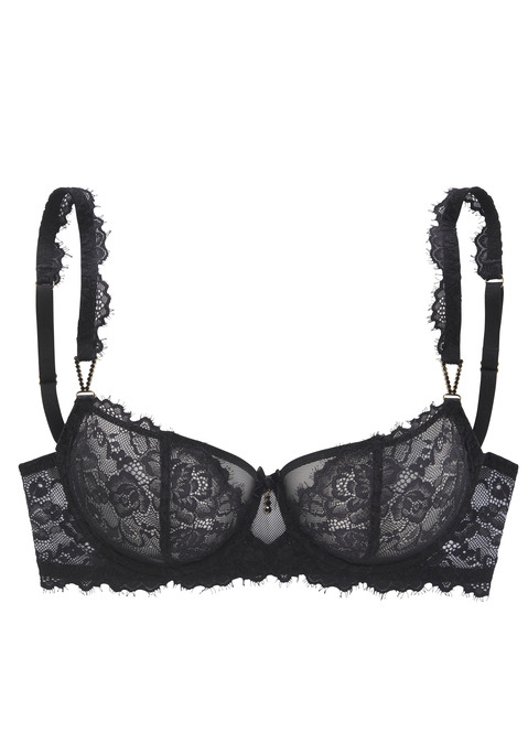 Bild: Balconette-BH von LASCANA: Verführerischer Balconnet-Bügel-BH (ohne Wattierung) mit extravaganten Schmuckaccessoires und Spitzenträgern. Aus edler, floraler Spitze in transparenter Optik. Wunderschöne Rückenpartie mit hübschem Bänder-Detail. Individuell verstellbare Träger sowie Rückenverschluss. Mit Liebe & Leidenschaft in Hamburg kreiert. Obermaterial: 91% Polyamid, 9% Elasthan.