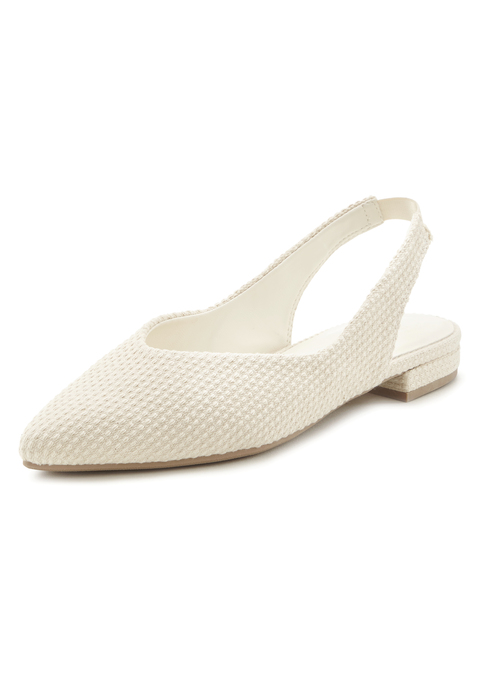 Bild: Ballerina von LASCANA: Ballerina mit elastischem Riemchen aus Textil VEGAN von LASCANA. Obermaterial aus Textil. Futter und Decksohle aus Lederimitat. Laufsohle aus Synthetik.