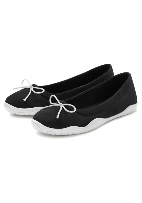 Bild: Ballerina von LASCANA: Ballerina mit ultraflacher und flexibler Sohle VEGAN von LASCANA. Obermaterial, Futter und Decksohle aus Microfaser. Laufsohle aus Synthetik.