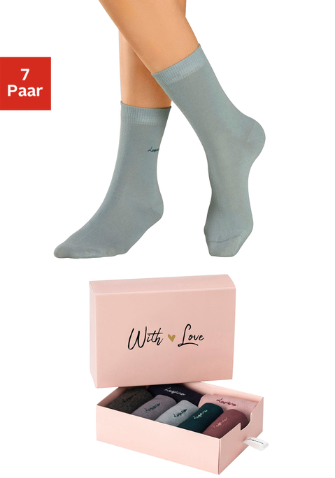 Bild: Basicsocken von LASCANA: Aus 78% Baumwolle, 21% Polyamid, 1% Elasthan
