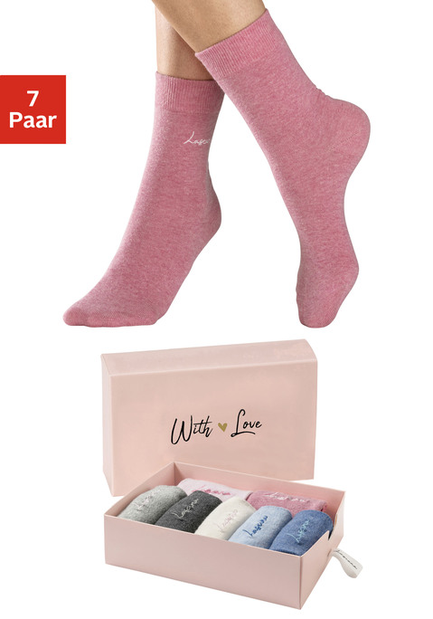 Bild: Basicsocken von LASCANA: Aus 78% Baumwolle, 21% Polyamid, 1% Elasthan