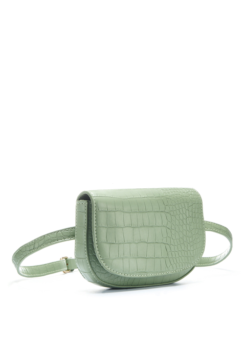 Bild: Bauchtasche von LASCANA: Gürteltasche VEGAN von LASCANA. 3-in-1, tragbar als Minibag, Cross Body oder Bauchtasche, in Kroko-Optik, Aus Lederimitat, Maße (H/B/T): 8,5/15,5/3cm.