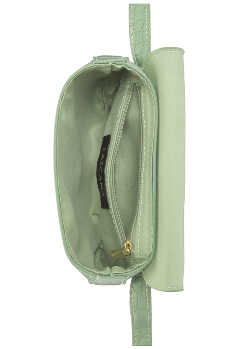Bild: Bauchtasche von LASCANA: Gürteltasche VEGAN von LASCANA. 3-in-1, tragbar als Minibag, Cross Body oder Bauchtasche, in Kroko-Optik, Aus Lederimitat, Maße (H/B/T): 8,5/15,5/3cm.