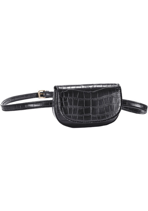 Bild: Bauchtasche von LASCANA: Gürteltasche VEGAN von LASCANA. 3-in-1, tragbar als Minibag, Cross Body oder Bauchtasche, in Kroko-Optik, Aus Lederimitat, Maße (H/B/T): 8,5/15,5/3cm.