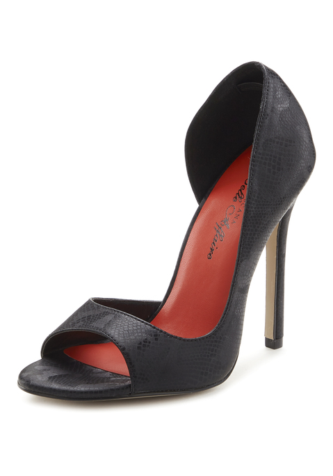 Bild: High-Heel-Sandalette von LASCANA Belle Affaire: Aufregende Peeptoe-Pumps von Lascana Belle Affaire. Mit Ton-in-Ton-Animalmuster. Pennyabsatz mit 12 cm Höhe. Besserer Halt an der Ferse durch spezielle Verarbeitung. Obermaterial, Futter und Innensohle aus Lederimitat. Laufsohle aus Synthetik.
