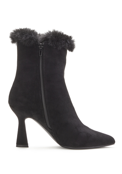 Bild: High-Heel-Stiefelette von LASCANA Belle Affaire: Stiefelette von LASCANA Belle Affaire. Mit Fellimitat am Rand. Absatzhöhe 9cm. Obermaterial aus Microfaser. Futter aus Textil. Decksohle aus Lederimitat. Laufsohle aus Synthetik.