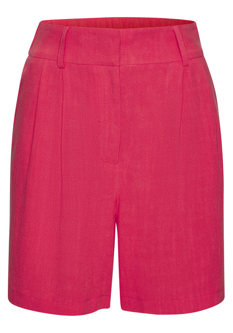 Bild: Bermudas von LASCANA: Legere unifarbene Bermudas von Lascana. Taillenhoher Bund mit modischen Bundfalten, Schiebeknöpfen sowie rückseitigem Gummizug. Seitliche Eingrifftaschen. Lockere, weite Passform. Perfekt für warme Tage. Leichte Webware aus Viskose und Leinen.