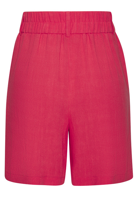 Bild: Bermudas von LASCANA: Legere unifarbene Bermudas von Lascana. Taillenhoher Bund mit modischen Bundfalten, Schiebeknöpfen sowie rückseitigem Gummizug. Seitliche Eingrifftaschen. Lockere, weite Passform. Perfekt für warme Tage. Leichte Webware aus Viskose und Leinen.