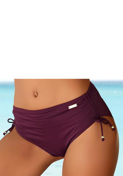 LASCANA Bikini-Hose Damen bordeaux Gr.34