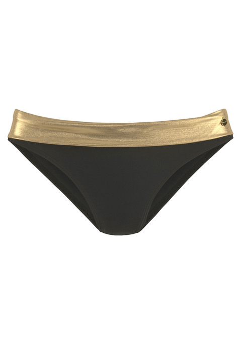 LASCANA Bikini-Hose Damen schwarz-goldfarben Gr.34