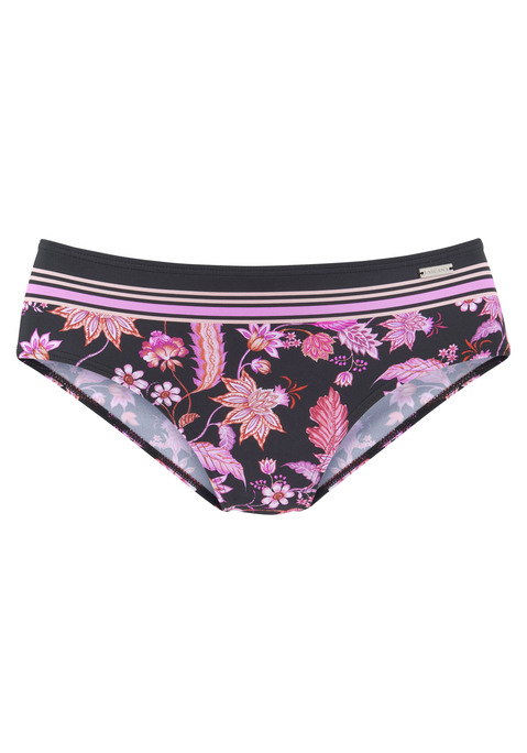 LASCANA Bikini-Hose Damen schwarz-pink Gr.34