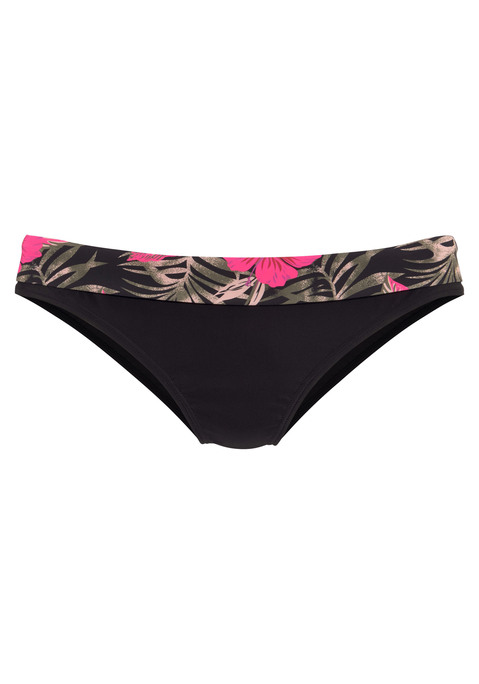 LASCANA Bikini-Hose Damen schwarz-pink-bedruckt Gr.34