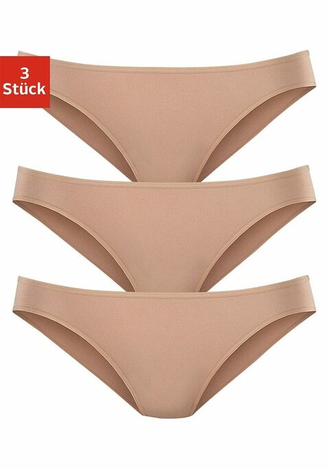 Bild: Bikinislip von LASCANA: Lascana Bikinislips im 3er-Pack. Mit flachen, elastischen Abschlüssen für eine bequeme Passform. Aus weicher, anschmiegsamer Modal-Qualität.