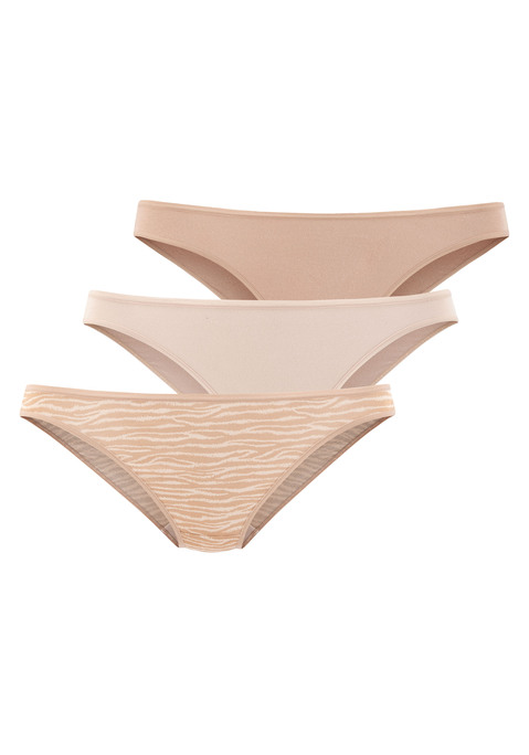 Bild: Bikinislip von LASCANA: Lascana Bikinislips im 3er-Pack. Mit flachen, elastischen Abschlüssen für eine bequeme Passform. Aus weicher, anschmiegsamer Modal-Qualität.