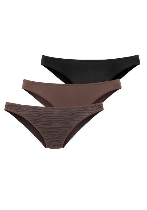 Bild: Bikinislip von LASCANA: Lascana Bikinislips im 3er-Pack. Mit flachen, elastischen Abschlüssen für eine bequeme Passform. Aus weicher, anschmiegsamer Modal-Qualität.
