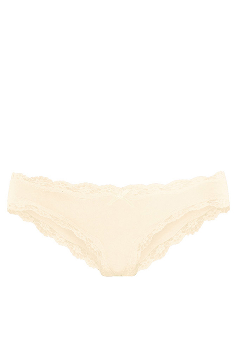 Bild: Bikinislip von LASCANA: Bikinislip von Lascana mit zarter Spitze. Bund mit kleinem Schleifendetail. Klassische Passform. Elastische Baumwollqualität mit weichem Griff.