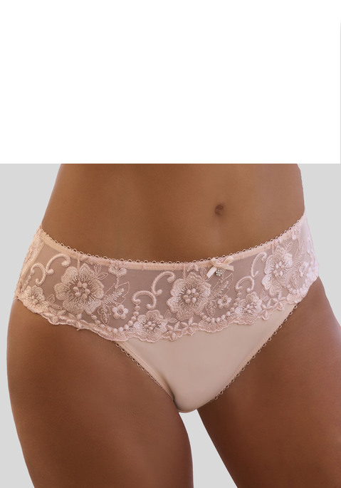 Bild: Bikinislip von LASCANA: LASCANA: Bikinislip rundherum mit hübschem Spitzenbandbund, kombiniert mit blickdichtem Microtouchmaterial. Mit Baumwollzwickel. Aus 80% Polyamid, 12% Polyester, 8% Elasthan.