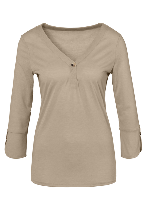 LASCANA Blusenshirt Damen beige Gr.40/42