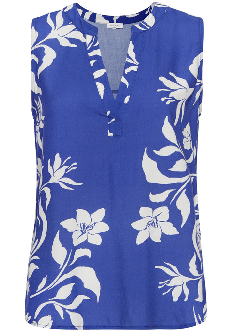 Bild: Blusentop von LASCANA: Blusentop von Lascana. Floraler. Tunikaausschnitt. Rückenpasse. Weich fließende, luftige Qualität.