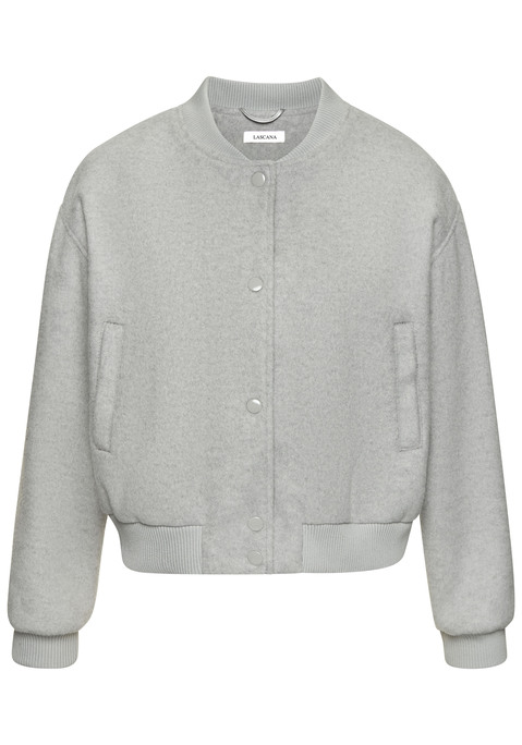 Bild: Bomberjacke von LASCANA: Jacke von Lascana. Im Bomberjacken-Stil mit  gerippten Bündchen und Druckknopfleiste. Schräge Leistentaschen vorn. Weiches, leicht wärmendes Material.