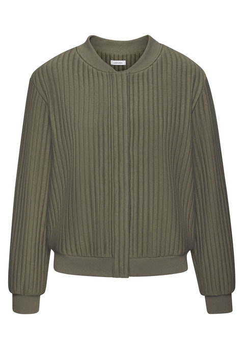 Bild: Bomberjacke von LASCANA: Steppjacke von Lascana mit verdeckten Druckknöpfen und praktischen Seitennahttaschen. Rippbündchen-Abschlüsse für perfekten Sitz und Komfort. Vielseitig kombinierbar, ideal für die Übergangszeit. Aus weicher Kunstfaser. Rückenlänge ca. 56cm.