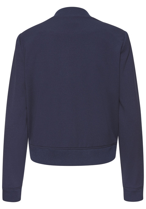 Bild: Bomberjacke von LASCANA: Jacke von Lascana mit Collegekragen und durchgehender Druckknopfleiste. Rippstrickbündchen an Ärmel- und Jackensaum. Eingrifftaschen mit Patte. Lässig geschnitten. Pflegeleichtes Material.