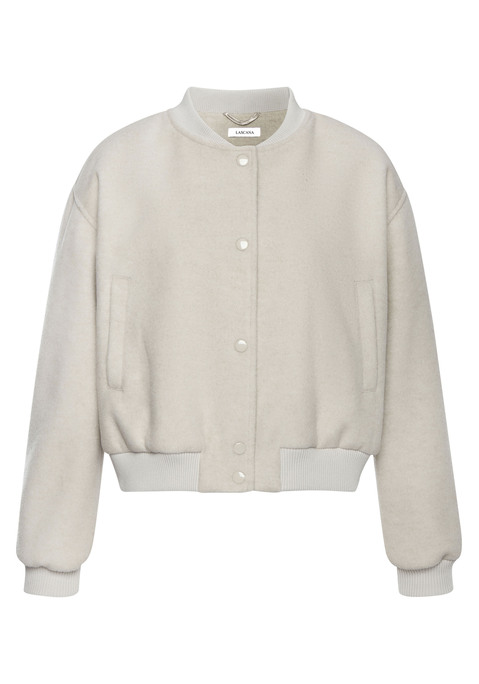 Bild: Bomberjacke von LASCANA: Jacke von Lascana. Im Bomberjacken-Stil mit  gerippten Bündchen und Druckknopfleiste. Schräge Leistentaschen vorn. Weiches, leicht wärmendes Material.