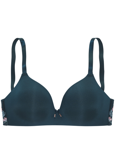Bild: Bralette-BH von LASCANA: Hübscher Bralette-BH mit feinem Schleifenaccessoire in der vorderen Mitte. Nahtlos vorgeformte, leicht wattierte Cups. Flügel aus Soft-Mesh mit wunderschönem Blumenmuster aus Stickereispitze. Individuell verstellbare Träger sowie Rückenverschluss. Mit Liebe & Leidenschaft in Hamburg kreiert.