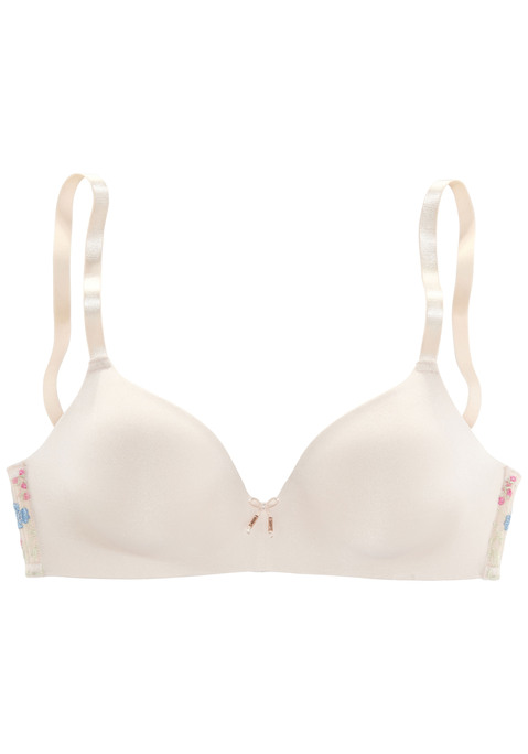 Bild: Bralette-BH von LASCANA: Hübscher Bralette-BH mit feinem Schleifenaccessoire in der vorderen Mitte. Nahtlos vorgeformte, leicht wattierte Cups. Flügel aus Soft-Mesh mit wunderschönem Blumenmuster aus Stickereispitze. Individuell verstellbare Träger sowie Rückenverschluss. Mit Liebe & Leidenschaft in Hamburg kreiert.