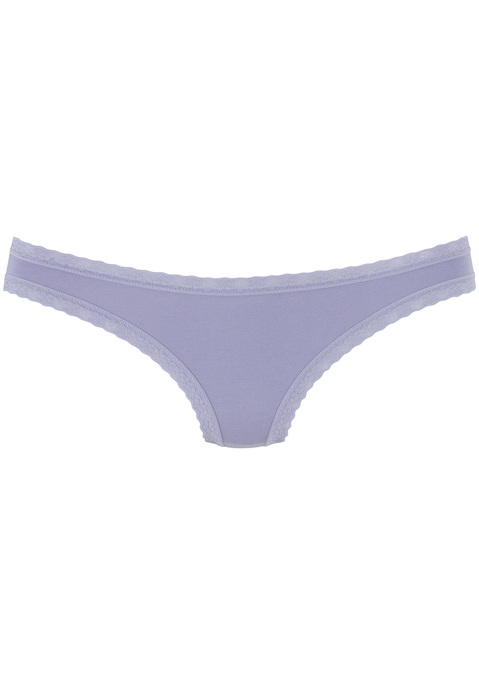 Bild: Brasilslip von LASCANA: Schöner Brasilslip von Lascana im praktischen 3er-Pack im unifarbenen Design. Blümchenspitze am Bund und Beinausschnitt für einen verspielten Akzent. Hoher Beinausschnitt für lang wirkende Beine. Tolle Single-Jersey-Qualität mit Modal für ein glattes und weiches Tragegefühl.