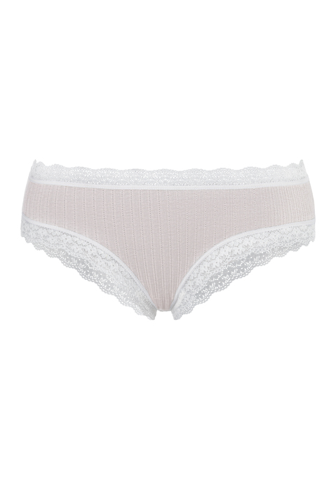 Bild: Brasilslip von LASCANA: Obermaterial: 100% Baumwolle. Spitze: 90% Polyamid, 10% Elasthan