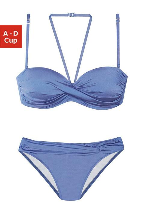 LASCANA Bügel-Bandeau-Bikini Damen hellblau Gr.32 Cup A