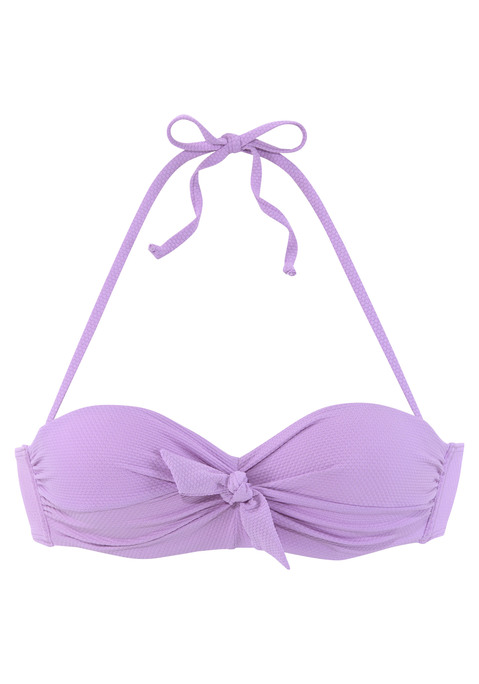 LASCANA Bügel-Bandeau-Bikini-Top Damen lila Gr.34 Cup A