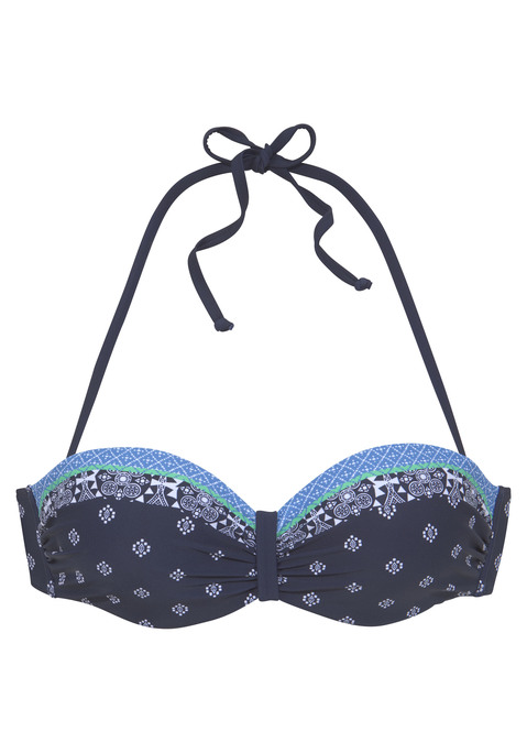 LASCANA Bügel-Bandeau-Bikini-Top Damen nachtblau Gr.34 Cup C