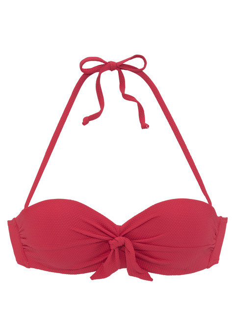 LASCANA Bügel-Bandeau-Bikini-Top Damen rot Gr.34 Cup E