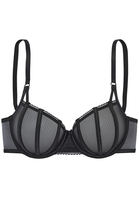 Bild: Bügel-BH von LASCANA: Sexy Bügel-BH rundherum aus fancy Mesh in transparenter Optik. Mit flexiblen Stäbchen in Satin-Optik. Mit feiner Zierschleife vorne mittig & dekorativem Trägerdetail am Cuprand. Individuell verstellbare Träger sowie Rückenverschluss. Mit Liebe & Leidenschaft in Hamburg kreiert. Aus 54% Polyester, 35% Polyamid, 11% Elasthan.
