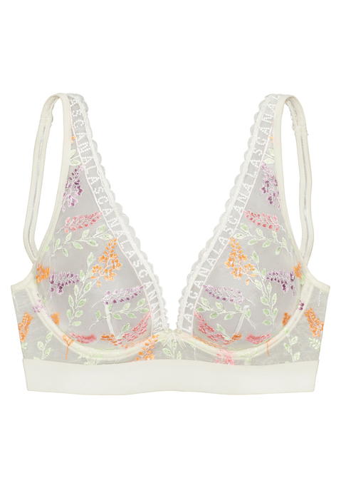 Bild: Bügel-BH von LASCANA: Verspielter Bügel-BH in angesagter High-Apex-Schnittform mit tiefem Ausschnitt. Mit zarter, glänzender Blütenstickerei. Mit vorgeformten Cups aus transparentem Mesh-Material. Individuell verstellbare Träger sowie Rückenverschluss. Mit Liebe & Leidenschaft in Hamburg kreiert. Transparente Unterwäsche Damen. Reizwäsche. Verführerische Dessous. Spitzen-Dessous. Romantische Dessous. Verspielte Dessous. Aus 83% Polyamid, 9% Polyester, 8% Elasthan.