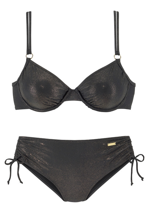LASCANA Bügel-Bikini Damen schwarz Gr.36 Cup D