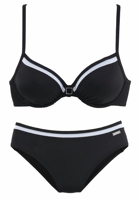 LASCANA Bügel-Bikini Damen schwarz Gr.36 Cup F