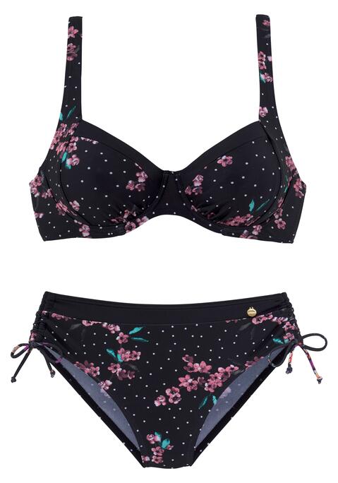 LASCANA Bügel-Bikini Damen schwarz-bedruckt Gr.36 Cup E