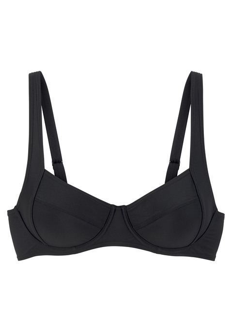 LASCANA Bügel-Bikini-Top Damen schwarz Gr.34 Cup D