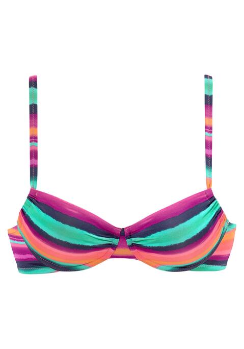 LASCANA Bügel-Bikini-Top Damen bunt-gestreift Gr.36 Cup C