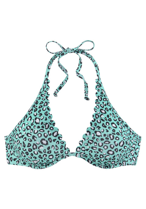 LASCANA Bügel-Bikini-Top Damen mint-bedruckt Gr.36 Cup E