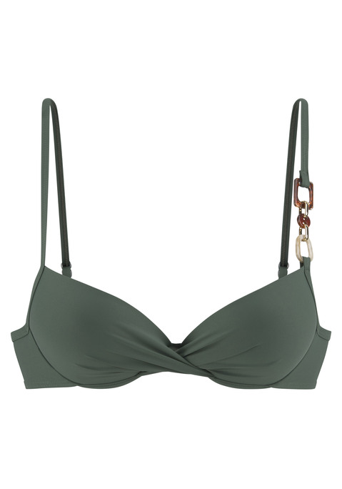 LASCANA Bügel-Bikini-Top Damen oliv Gr.36 Cup C