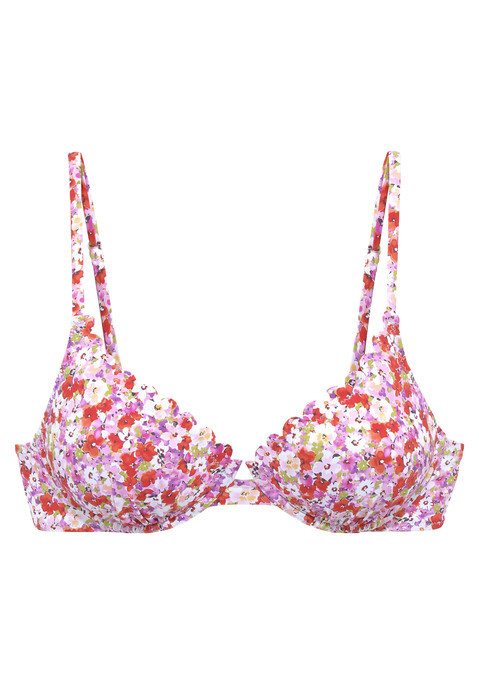 LASCANA Bügel-Bikini-Top Damen rot-lila Gr.34 Cup B